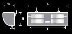 Электрическая тепловая завеса Olefini XEH-08 L/R (ДУ)